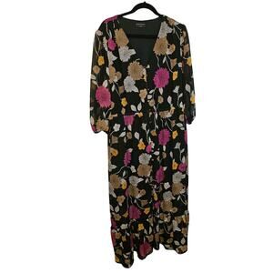 Lane Bryant Dress – Size 22 – Black Romantic Floral